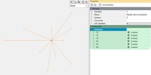 计算机绘图与恒星的形状显示主从连接在一个专栏中,右边的菜单