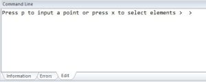 命令行说按p输入一个点或按x选择元素> >