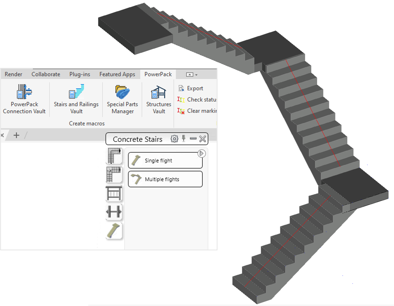 混凝土楼梯|应用软件,GRAITEC组