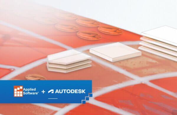 白色石板在分割的红色基底上显示程式化的开发计划