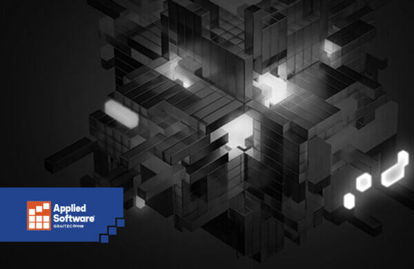 在建建筑的比例模型，从浅灰色和深灰色矩形块内部照亮